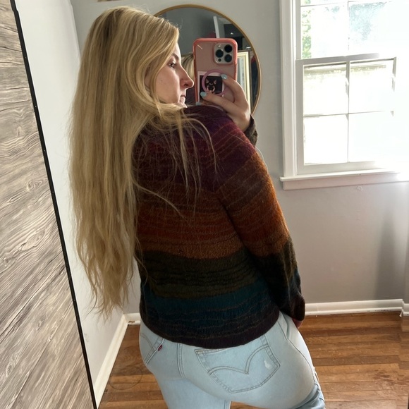 Dakota Alpaca Sweater Multi Color Print Sweater Small - Picture 5 of 13